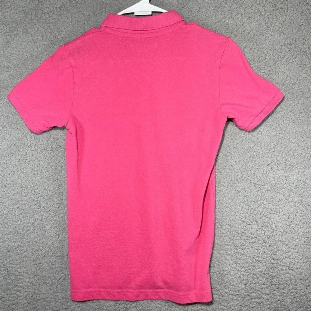 Aeropostale Polo Womens XS Pink Short Sleeve Logo Pique Casual Preppy Top 000684
